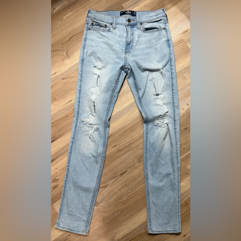 Hollister Light Blue Skinny distressed Jeans